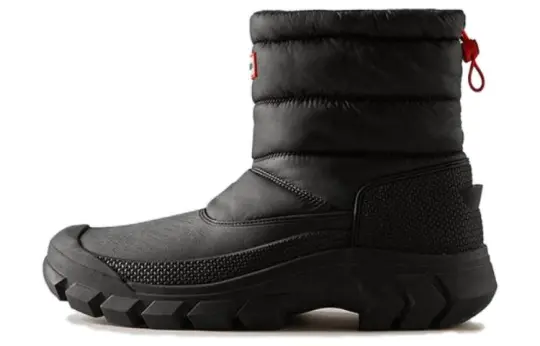 HUNTER Thermal Waterproof Comfortable Short Outdoor Boots Men's Black