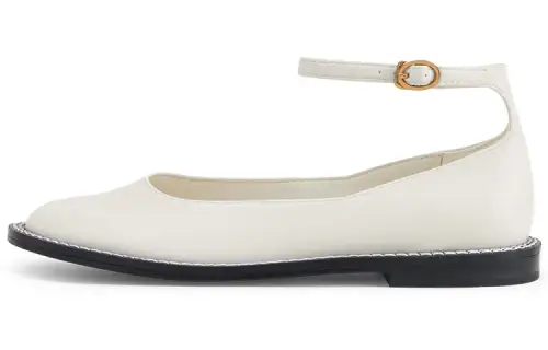 CHARLES&KEITH Chunky Heel Mary Jane Shoes 1.5cm Women's Pink White
