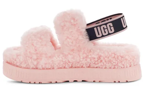 UGG Oh Fluffita Shearling Stylish Sandal Women's Pink Black