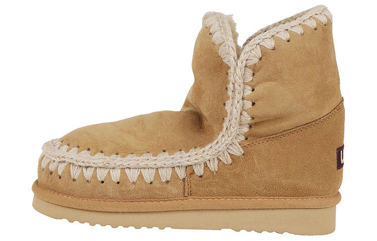 MOU Sheepskin Short Snow Boots Women's Brown