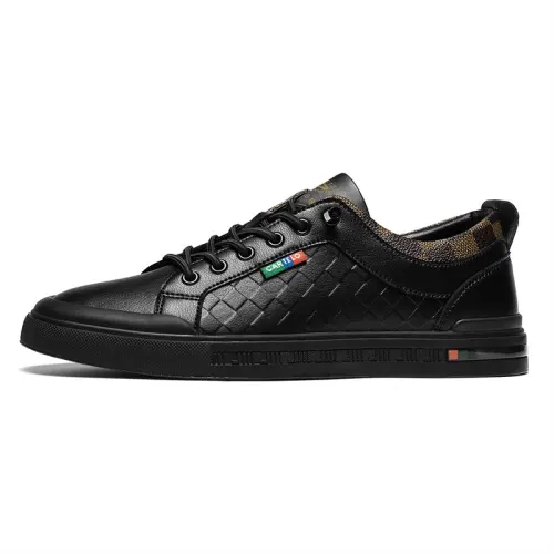 CARTELO Cow Split Leather Non slip Lightweight Skateboard Shoes Men's