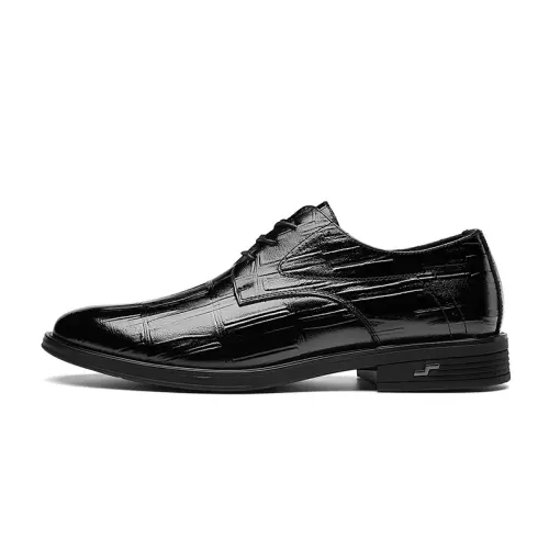 CARTELO Cow Leather Dress Shoes Men's Black
