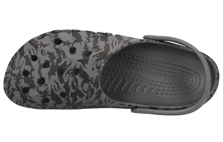 Crocs Beach Black Sandals 'Gray White'