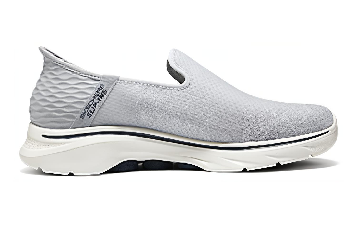 Skechers GO WALK 7 Breathable And Lightweight Low top Casual Shoes Men’s Gray Blue