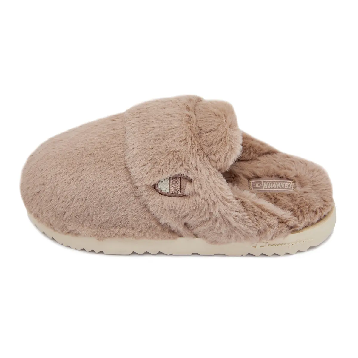 Champion Fuzzy Closed Toe Slippers Women's Brown