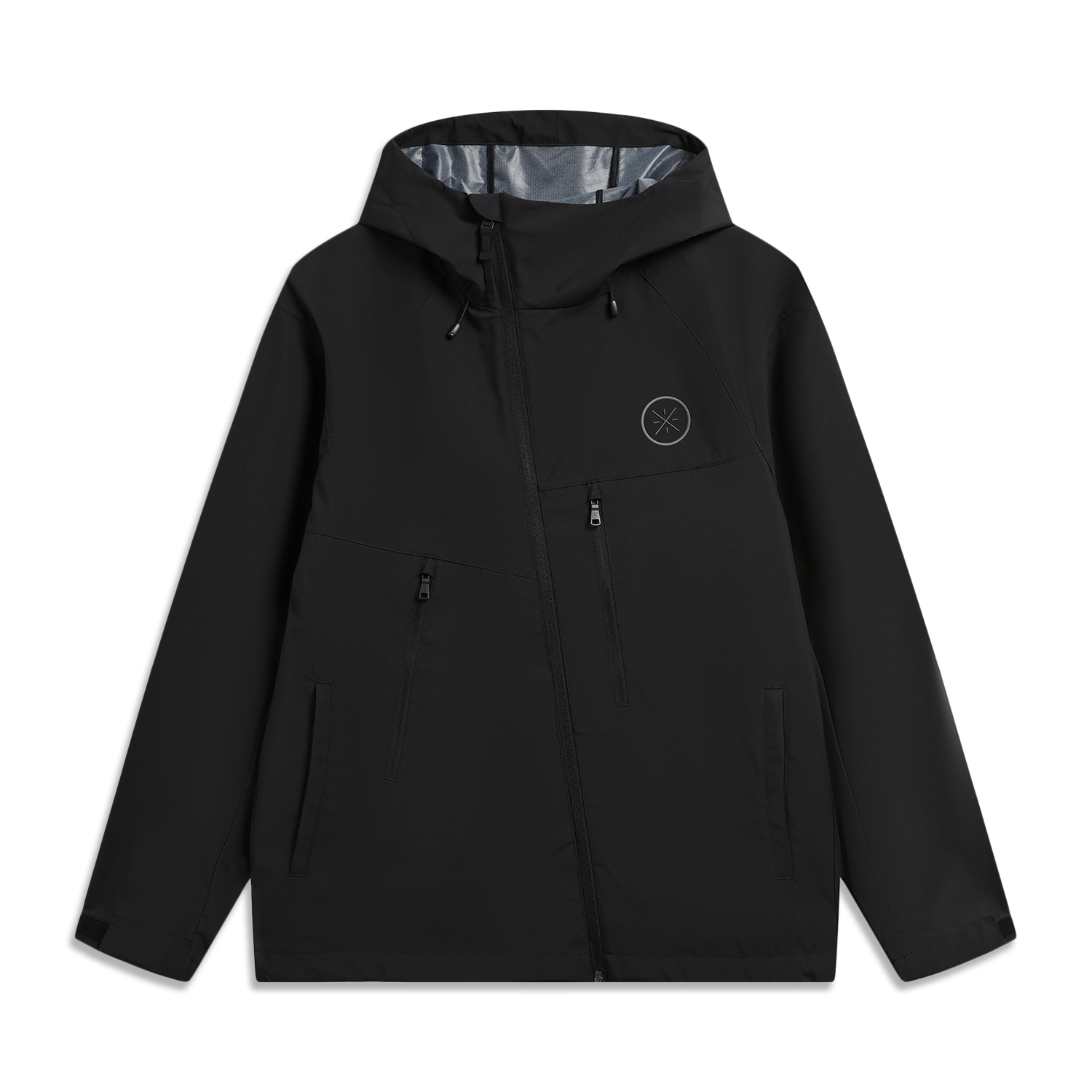 LiNing Wade series letter zipper hooded versatile casual windbreaker for men