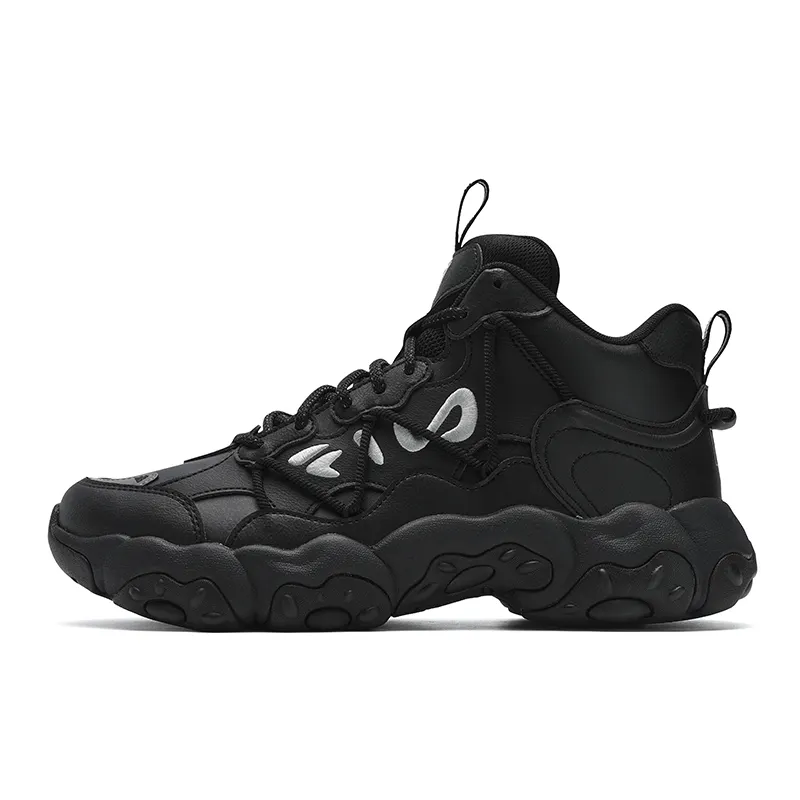 FILA Wear resistant And Lightweight Mid top Casual Shoes Men's Black