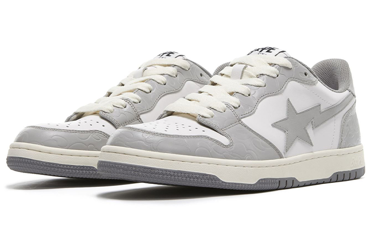 Мужские кеды A BATHING APE A BATHING APE Bape Court Sta Low (бело-серый) — фото 2