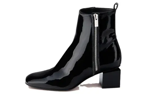 AGL Leather Ankle Boots 5CM Women's Black