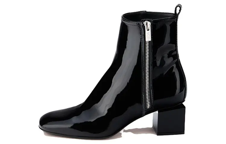 AGL Leather Ankle Boots 5CM Women's Black