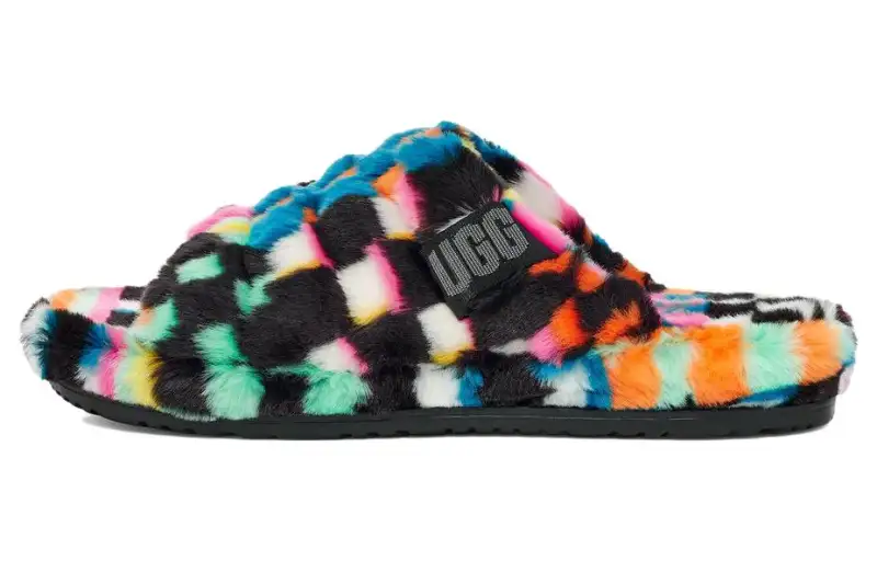 UGG Shearling Platform Slippers Men's Multicolor