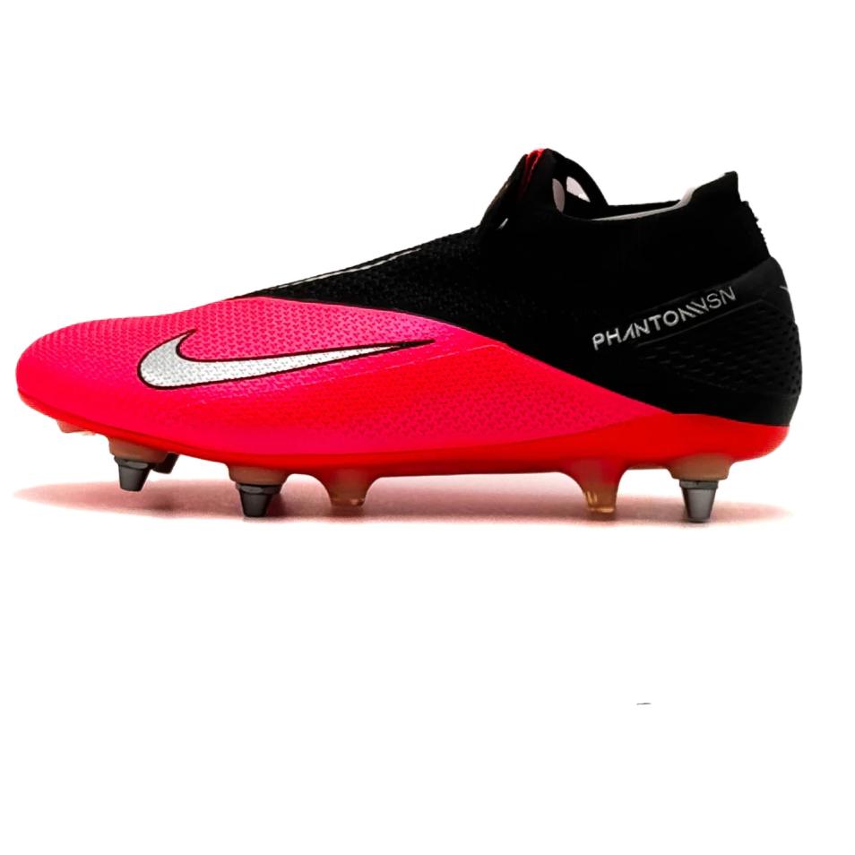 Nike PHANTOM VSN 2 Comfortable And Lightweight Slip Resistant Abrasion Resistant Soccer Shoes Men’s Red Black