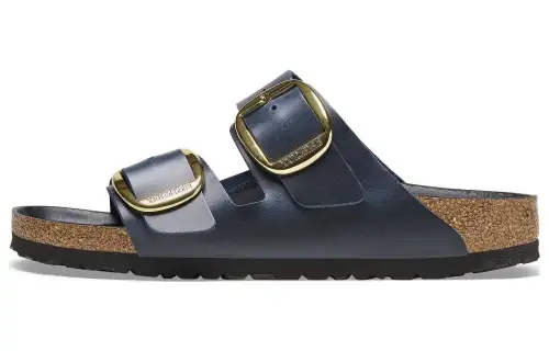 Birkenstock Arizona Big Buckle Natural Leather Oiled Narrow Fit 'Blue' Women's