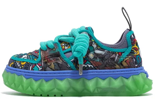 Wotto Artist x OETZI Ice Man Oz Fabric Coverage Breathable Height Increasing Low top Skateboard Shoes Unisex