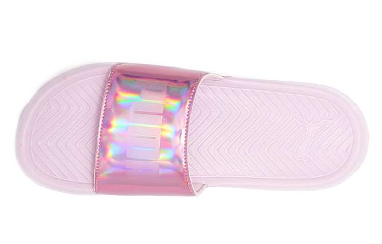 Женские шлепанцы PUMA Popcat Chrome (фиолетовые) — Фиолетовый — фото 4