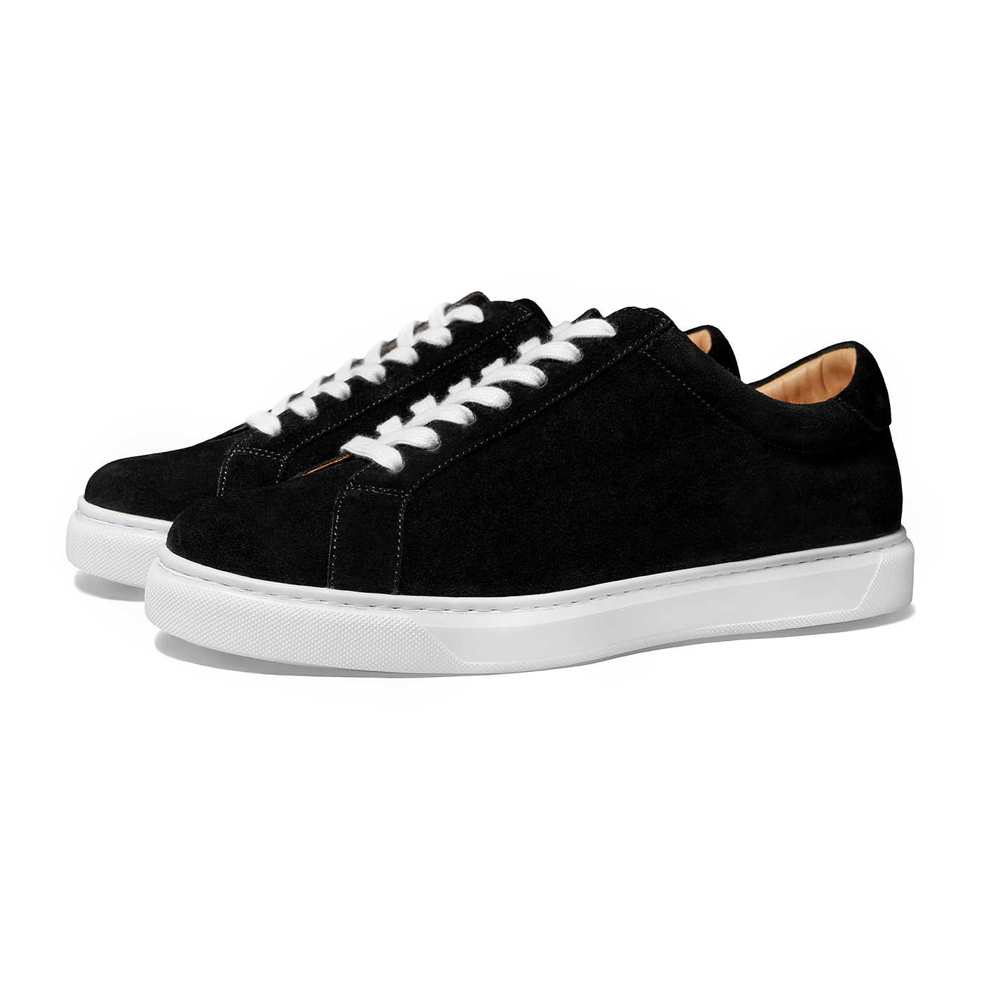 THOM WILLS Suede Casual Shoes Low top Skateboard Shoes Men's Black