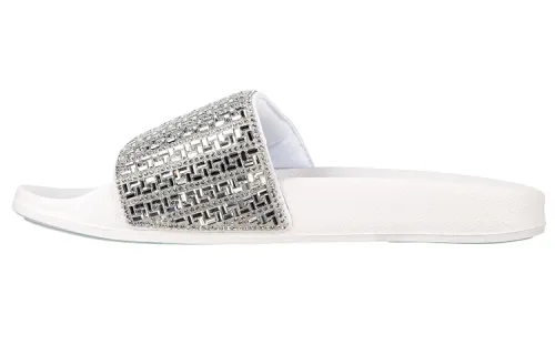 Skechers Slide Slippers Women's Silver/White