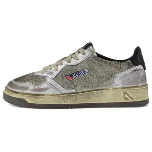 AUTRY Comfortable Low top Skateboard Shoes Men's Silver