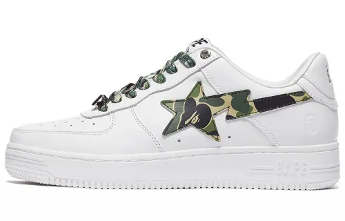 BAPE A BATHING APE Bape Sta Low White ABC Camo Green 2021