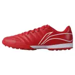 Li Ning Slip Resistant, Abrasion Resistant, Lightweight Soccer Shoes Unisex Vermilion