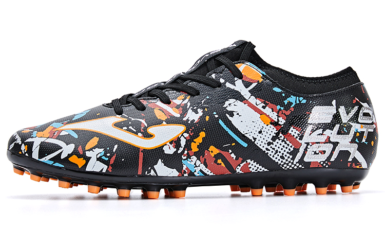 Joma Evolution MG Multi Ground Composite Material Slip Resistant Abrasion Resistant Soccer Shoes Men’s Black Gray