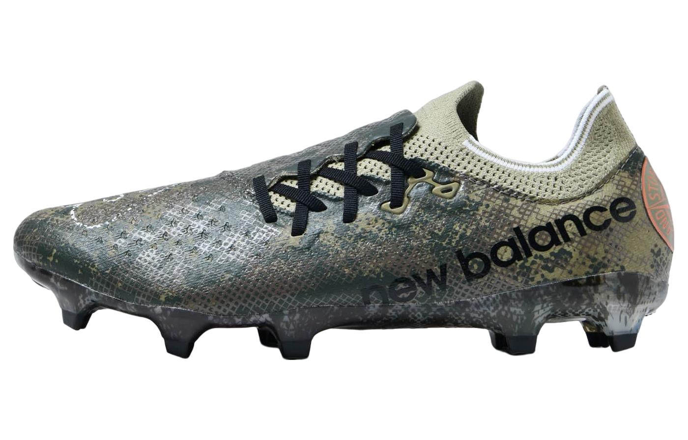 Футбольные бутсы STONE ISLAND x New Balance Furon v7 Raheem Sterling Pro FG (серо-зеленые)