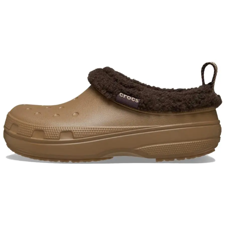 Crocs Classic Lined No Special Function Closed Toe Slippers Unisex Dark Umber