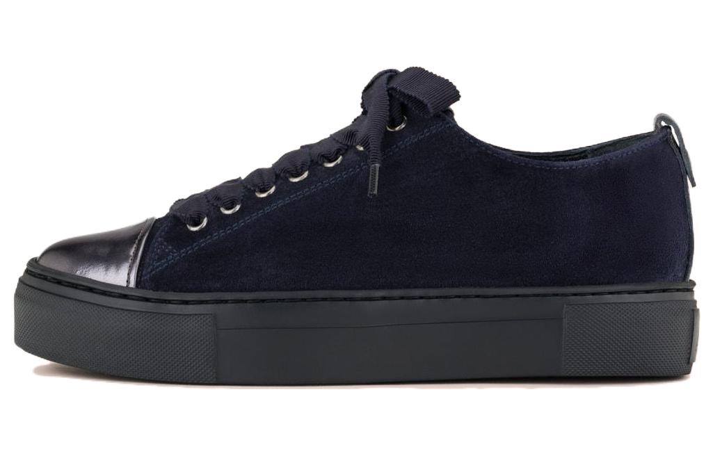 AGL Leather Comfortable And Trendy Low top Skateboard Shoes Women's Black