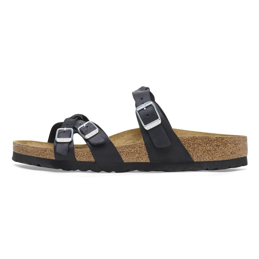 Женские сандалии Birkenstock Franca Braided (черные)