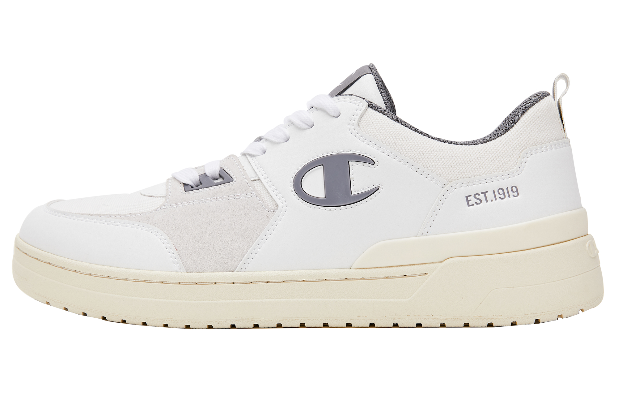 Champion Essentials Collection Dado Trainer Low top Skateboard Shoes Men's White Ice Frost Gray