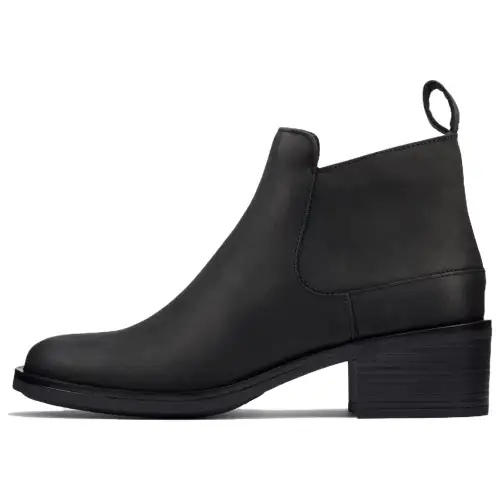 Clarks Leather Ankle Boots 5CM Women's Black