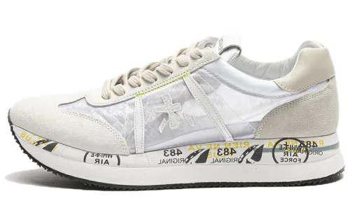 PREMIATA Low top Sports Casual Shoes Women's Beige Gray