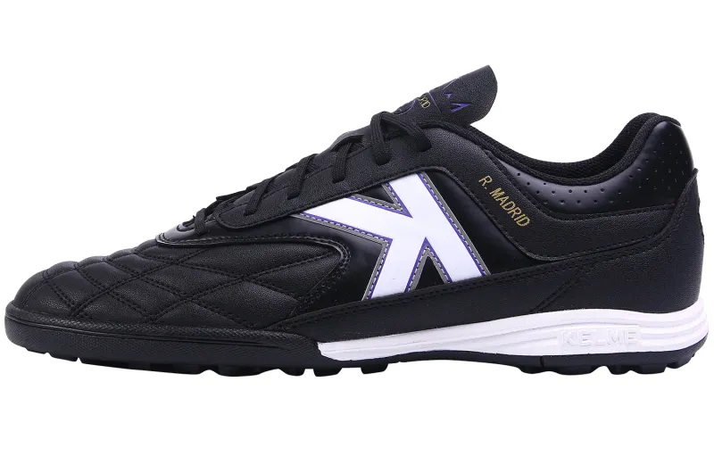KELME TF Turf Slip Resistant, Abrasion Resistant, Cushioning, Coverage Soccer Shoes Unisex Black