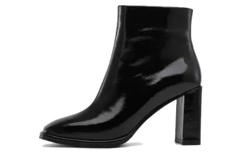 Chrisdien Deny Leather Ankle Boots 8.5cm Women's Black