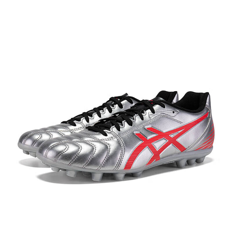 ASICS Ds Light Club AG Artificial Ground Artificial Turf Soccer Shoes Men’s Silver Red