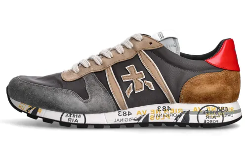 PREMIATA Low top Sports Casual Shoes Men's Black Gray Brown
