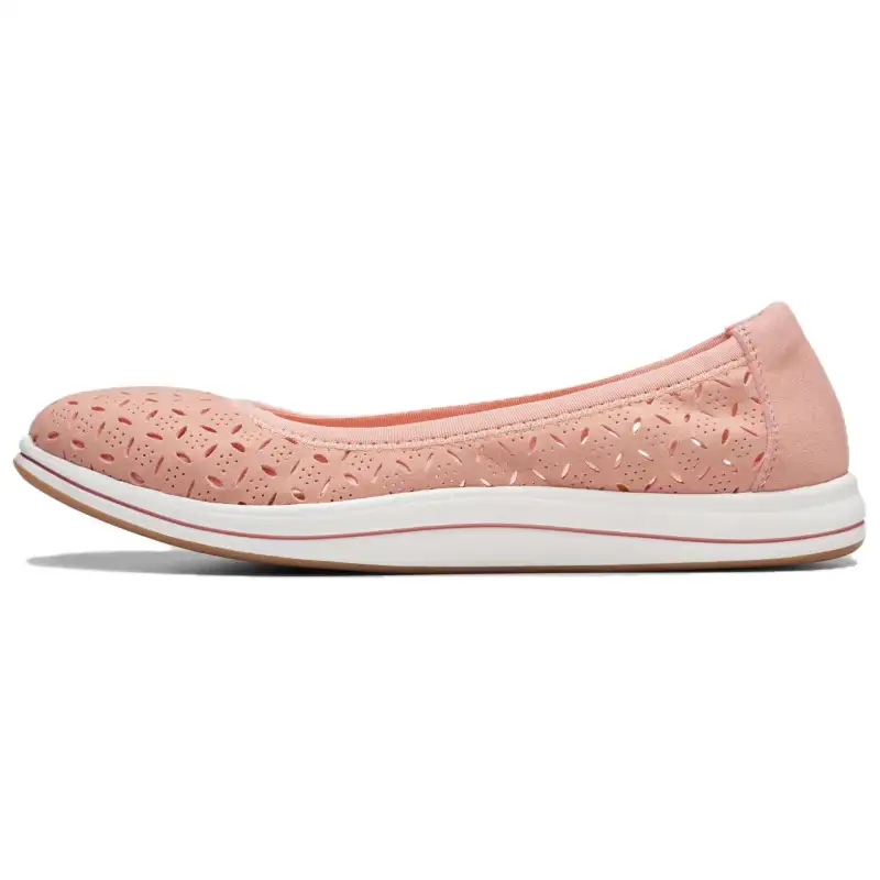 Clarks Fabric Casual Shoes 2.5cm Women's Peach