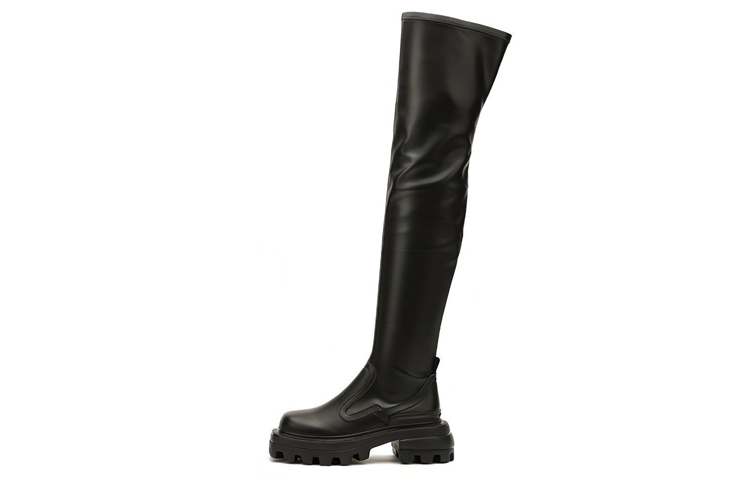 DAPHNE LAB Candy Series Knee High Over The Knee Boots Women's Black