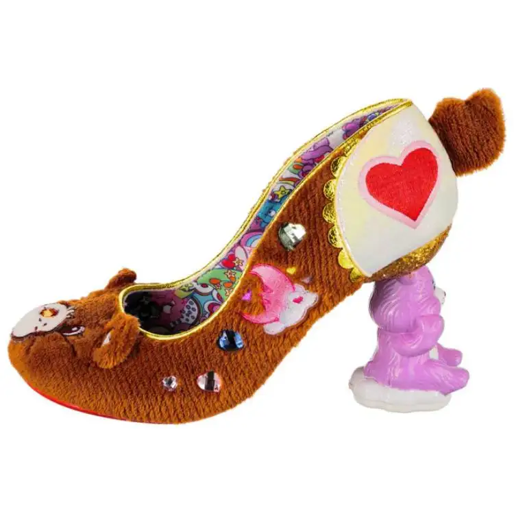 IRREGULAR CHOICE Pu Irregular Heel High Heels 9.3cm Women's Brown
