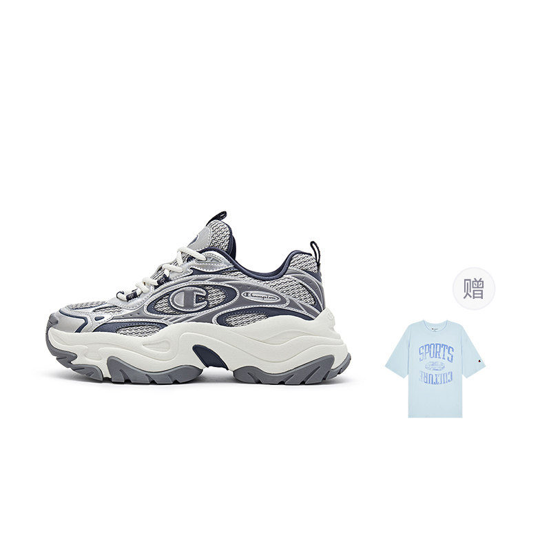 Champion Nebula Layered Low top Chunky Sneakers Men's Dark Silver