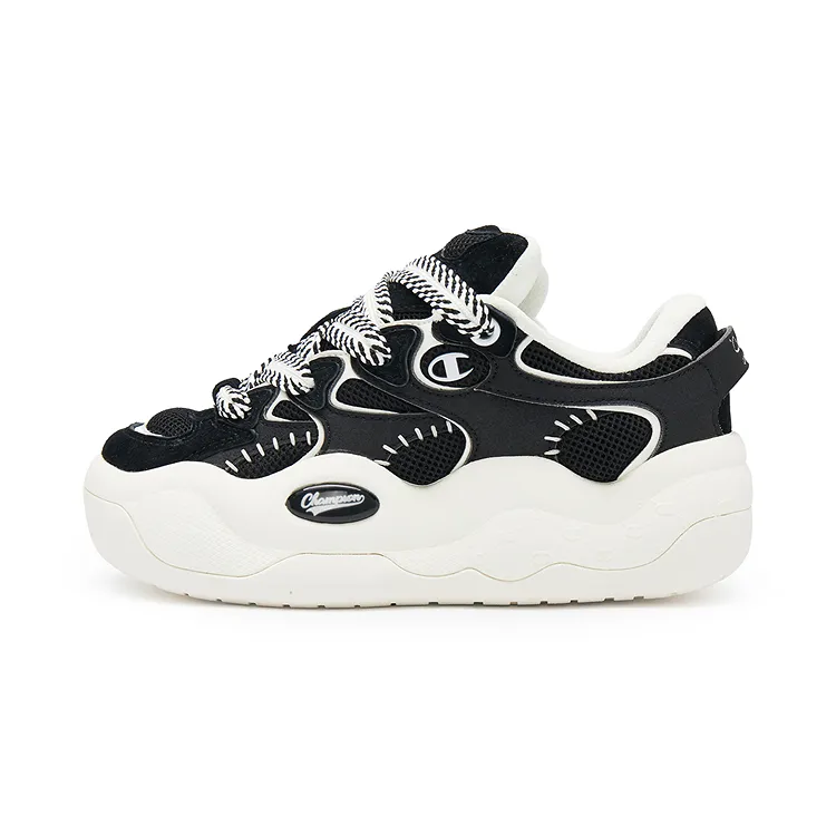 Champion Cloud Demon Cloud Monster Low top Skateboard Shoes Women's Black/Milk White