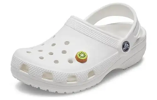 Crocs Classic Charm Kiwi Slice Clogs 'White'