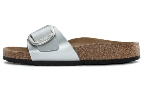 Birkenstock Suede Slide Slippers Women's Silver Narrow