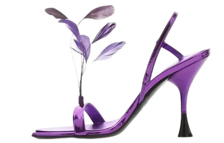 3JUIN Goatskin Fashion Sandal Women's Purple