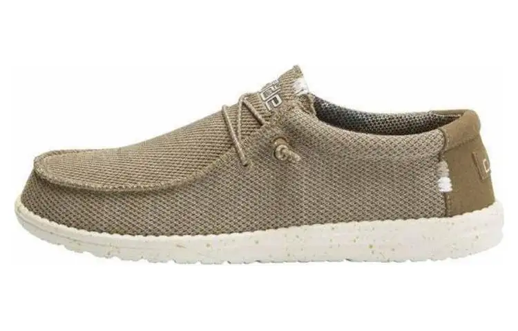 Heydude Fabric Comfortable Round Toe Casual Shoes Men's Brown