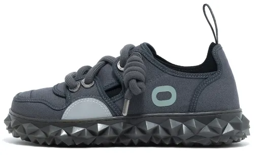 OETZI Ice Man Oz Fabric Slip Resistant Low top Athletic Shoes, Skateboard Shoes Men's Dark Gray