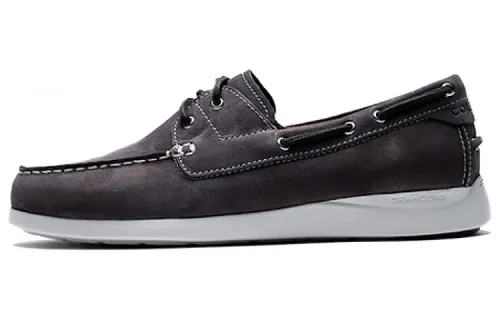 COLE HAAN Cow Leather Slip on Casual Shoes Men's Gray