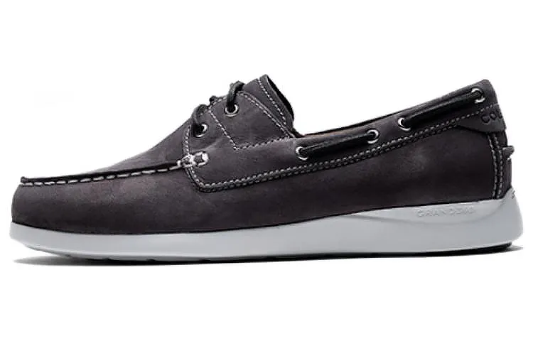 COLE HAAN Cow Leather Slip on Casual Shoes Men's Gray