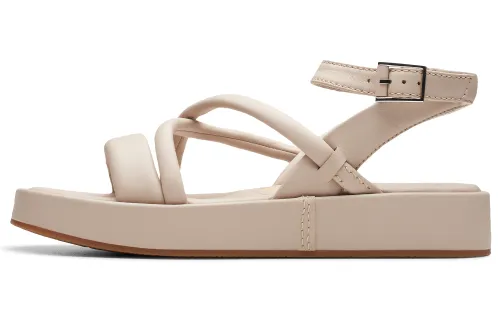 Clarks Sheepskin Beach Sandals Women's Khaki