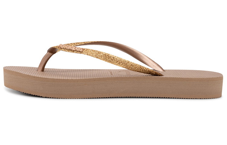 Havaianas Slim Flatform Shine PVC Stylish Sandal Women's Khaki